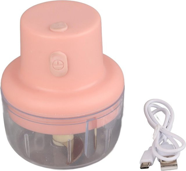 CosyHome Elektrischer Knoblauch-Hacker, Wiederaufladbarer Mini-Knoblauch-Zerkleinerer mit USB-Anschluss, Beige - Bild 1