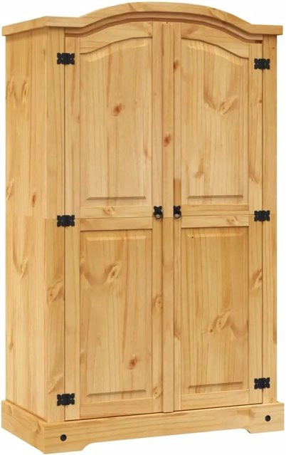 vidaXL Kleiderschrank im mexikanischen Corona-Stil aus Kiefernholz in Braun, B/T/H: 101 x 52 x 170 cm - Bild 1