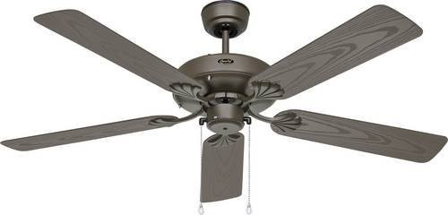 CasaFan CLASSIC OUTDOOR 132 BZ-EB Deckenventilator mit Kunststoffflügeln in Braun Eiche Dekor und Bronze sowie Winterbetrieb - Bild 1