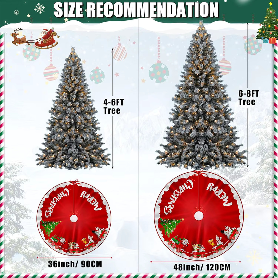 VIKAMA Weihnachtsbaumkleid mit Cartoon-Schleife in Rot für Weihnachts- und Neujahrspartys - Bild 4