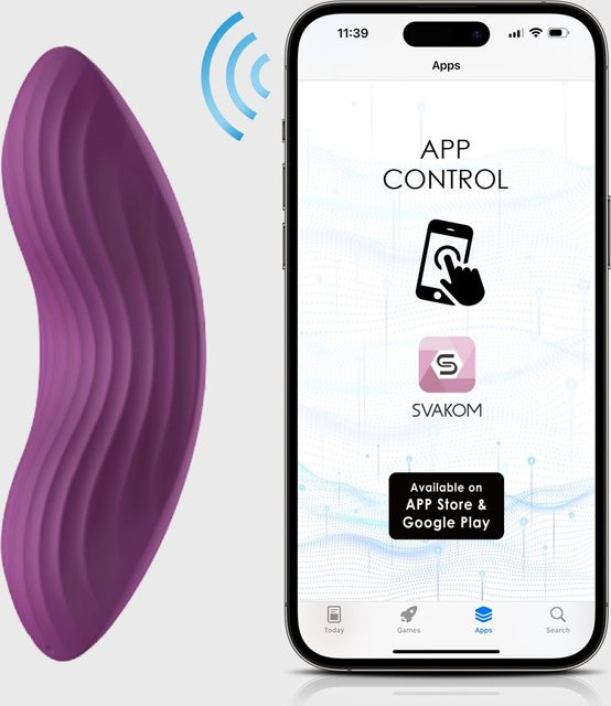 App-gesteuerter Auflegevibrator Edeny von SVAKOM in Purple mit 11 Vibrationsmodi - Bild 1