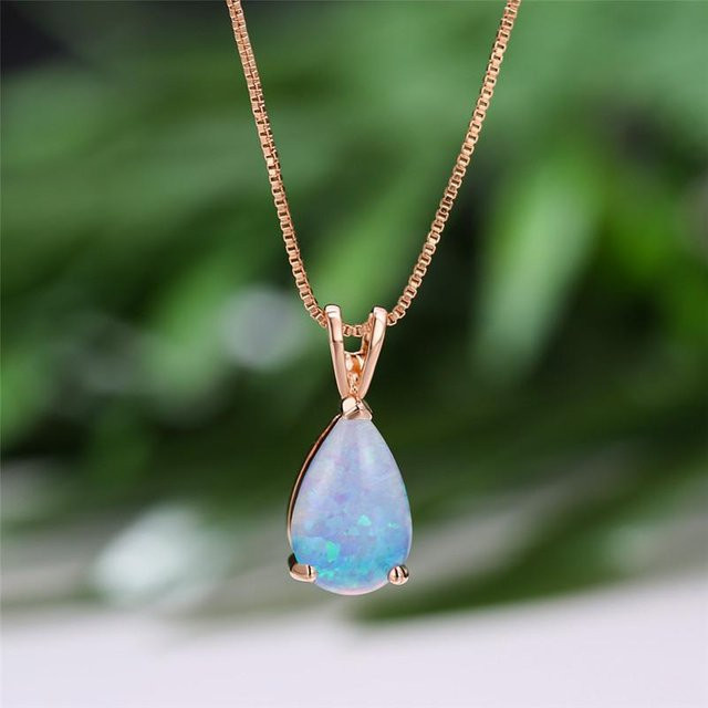YIRAN Halskette, Opal, Roségold, Damen - Bild 1