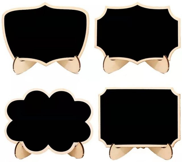 20 Stück Mini-Spitze Form Tischkarten-Halter in Schwarz für Hochzeiten und Geburtstage - Bild 1
