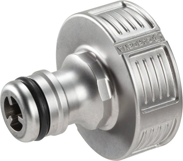 Gardena Premium Hahnverbinder aus Metall in Silber mit Anti-Splash und Frostbeständigkeit, 33,3 mm (G 1") - Bild 2