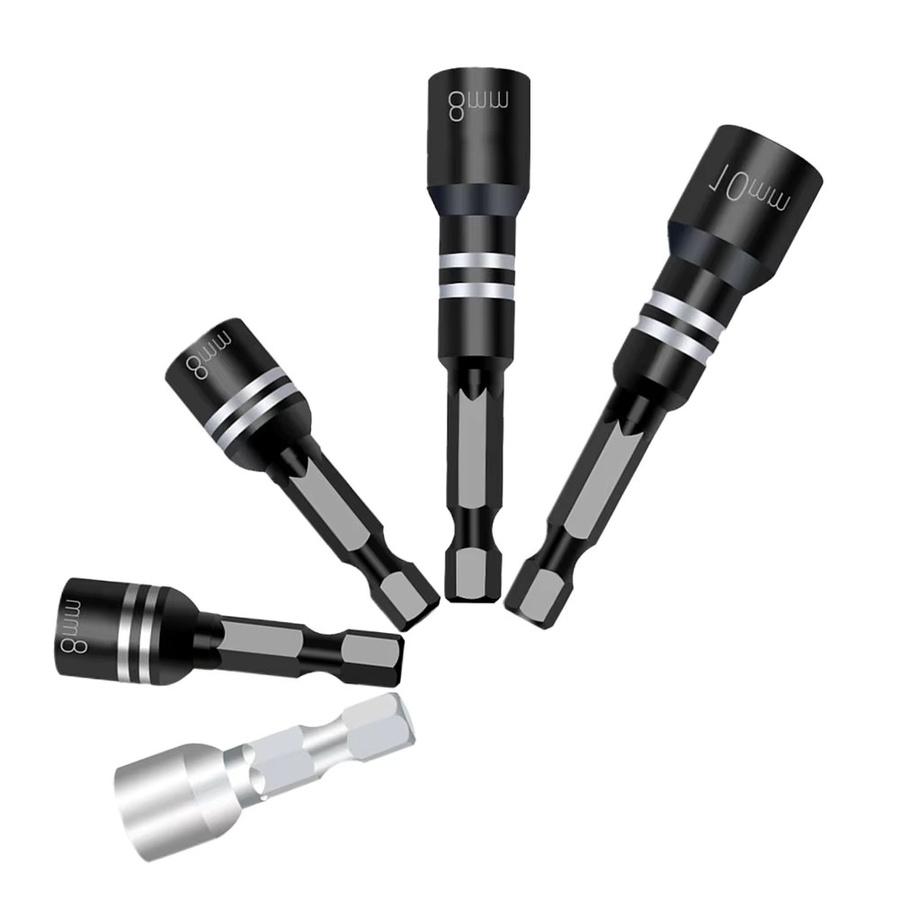 DAZZLEEX Magnetische Mutter Schraubendreher Buchse Bit Set mit 8mm Hex Schaft für Bohrmaschinen - Bild 4