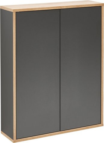 FACKELMANN Hängeschrank FINN für das Badezimmer, Anthrazit, 2 Türen, B/H/T: 60 x 75 x 20,1 cm - Bild 1
