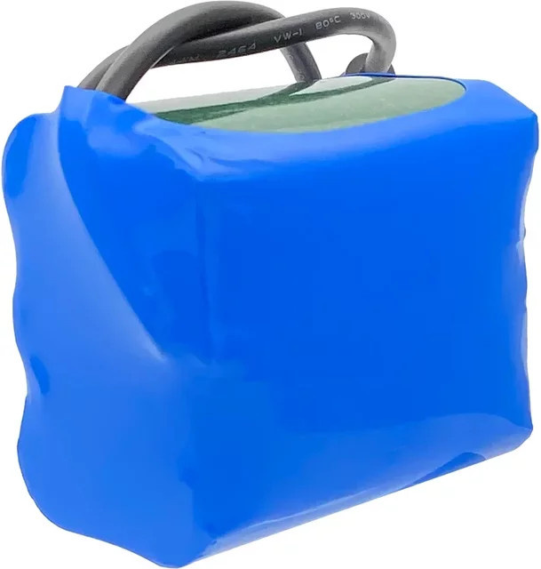 YTBNA 12 V Li-Ionen-Akkupack mit BMS und Ladegerät, 18650 Zellen, 4000 mAh, Blau - Bild 1