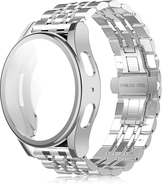 CAOWTAN Uhrenarmband Edelstahl, Silber, Unisex - Bild 1