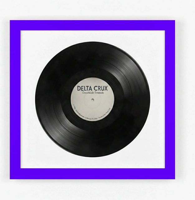 K-Möbel Schallplatten Rahmen Lila mit weißem Passepartout für Vinyl, B/H: 40 x 40 cm - Bild 1