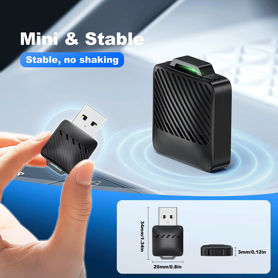 Neelyke 2-in-1 Mini Wireless CarPlay und Android Auto Adapter Schwarz - Bild 7