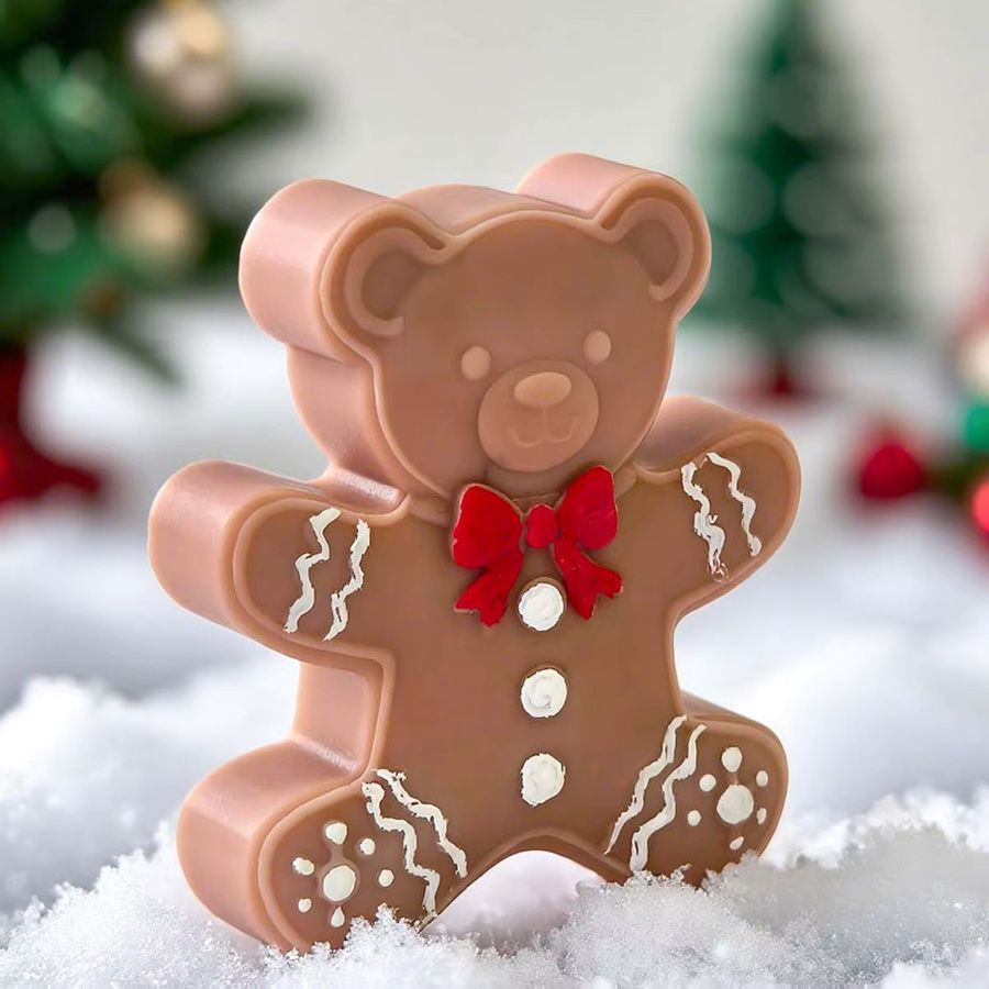 UDOCOOL Silikonform Weihnachtsbär für DIY Duftkerzen, Seife und Harz zum Basteln - Bild 2
