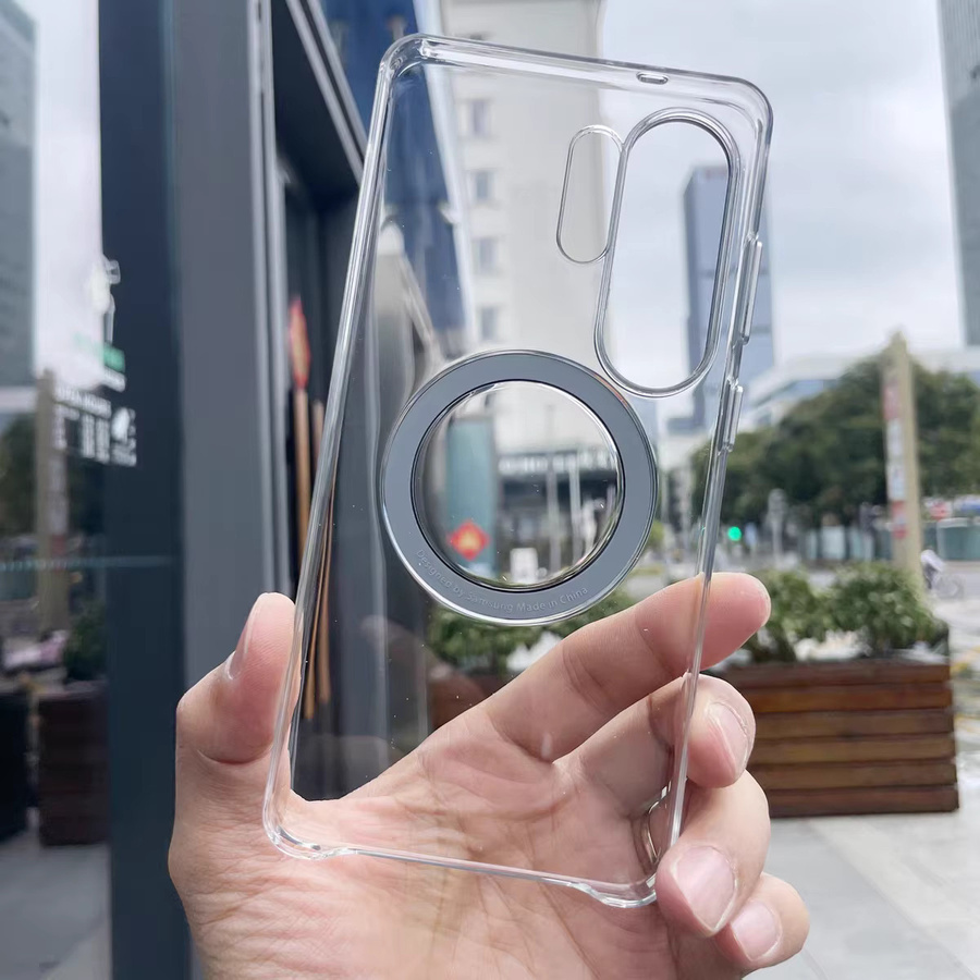 Samsung Galaxy S26 Ultra Transparente Magnetische Handyhülle aus Weichem Flüssig-Silikon Stoßfeste Schale - Bild 3