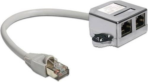 Delock 65177 RJ45 Patchkabel Ethernet LAN Grau 0,15 m - Bild 1