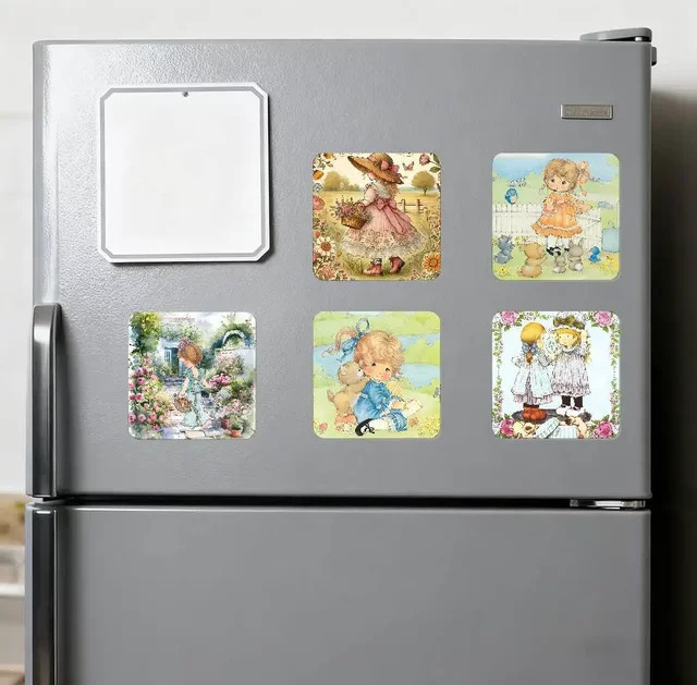 Sarah Kay Kühlschrankmagnet für Kinder mit floralem Shabby Chic Design in Multicolour - Bild 1