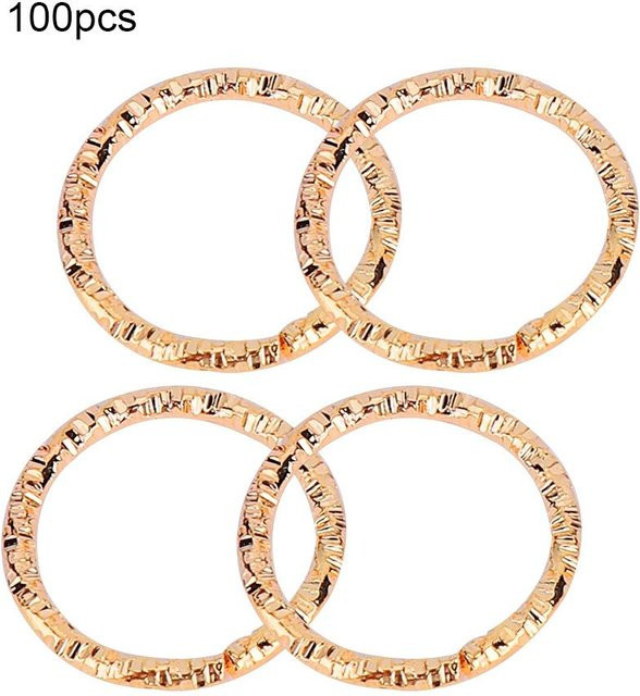 Haarflechtringe Dreadlock Haarspangen, 100 Stück, Gold, Damen & Mädchen - Bild 1