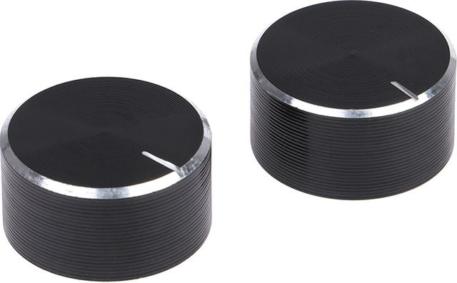 HUXUAN Potentiometerknopf Lautstärkeregler aus Aluminiumlegierung, Schwarz, Schaftloch 6 mm, Durchmesser: 26 mm, Tiefe: 14 mm - Bild 1
