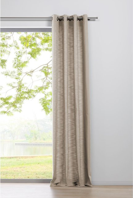 Ondeco Ösenschal Blickdicht Beige, B/H: 135 x 245 cm - Bild 1