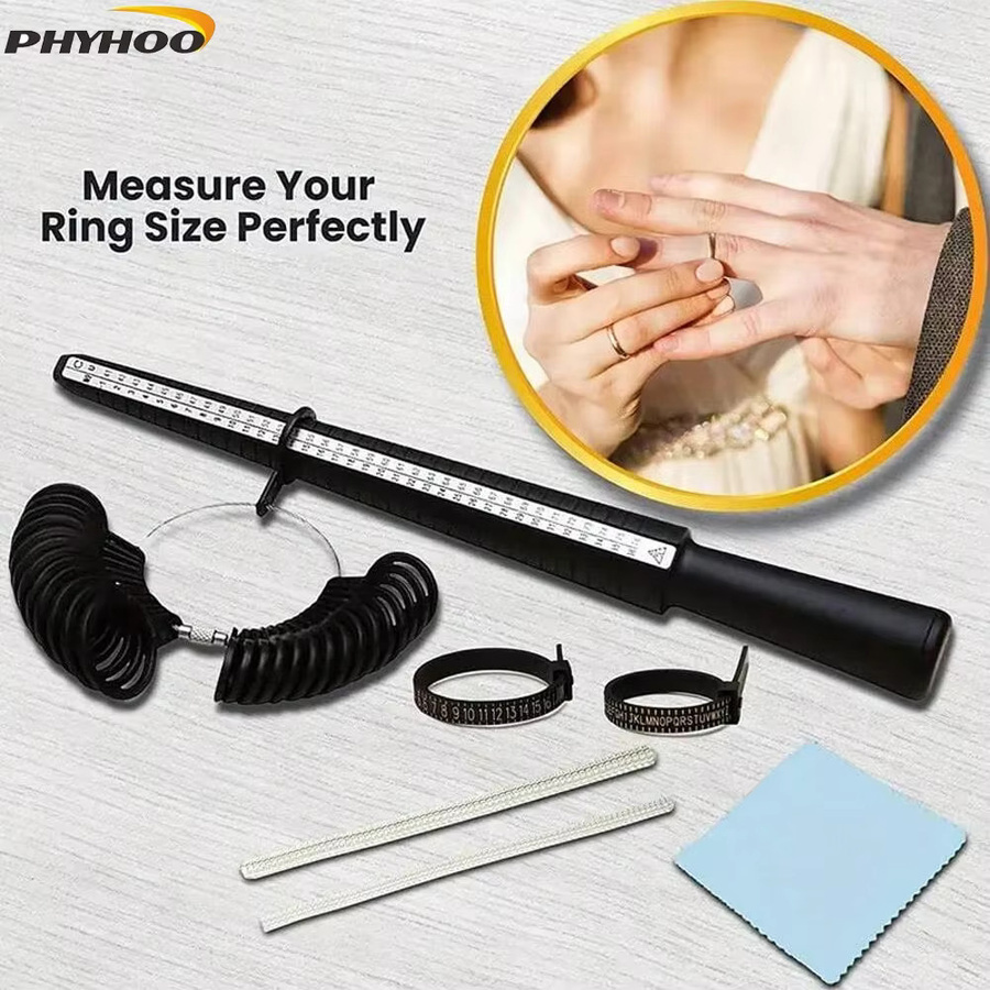 PHYHO Ringgrößenmessgerät-Set, Kunststoff, US-Größen 1-13, Unisex - Bild 4