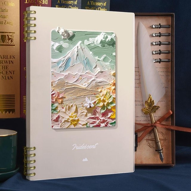 NATAWA Notizbuch mit Hardcover und linierten Seiten in A5, Farbe Weiß - Bild 1