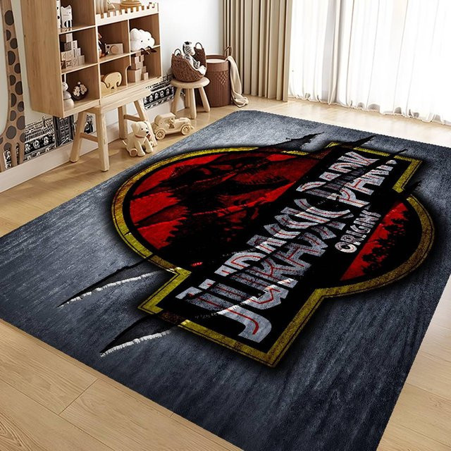 Potdemiel J-Jurassic Park Druckteppich, waschbar und rutschfest für Wohnzimmer, Küche oder Sofa - Bild 1