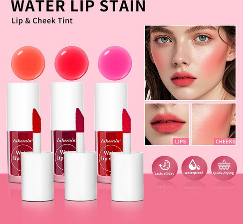 Lakerain Lip Tint Stain Lippenstift, Matt-Finish