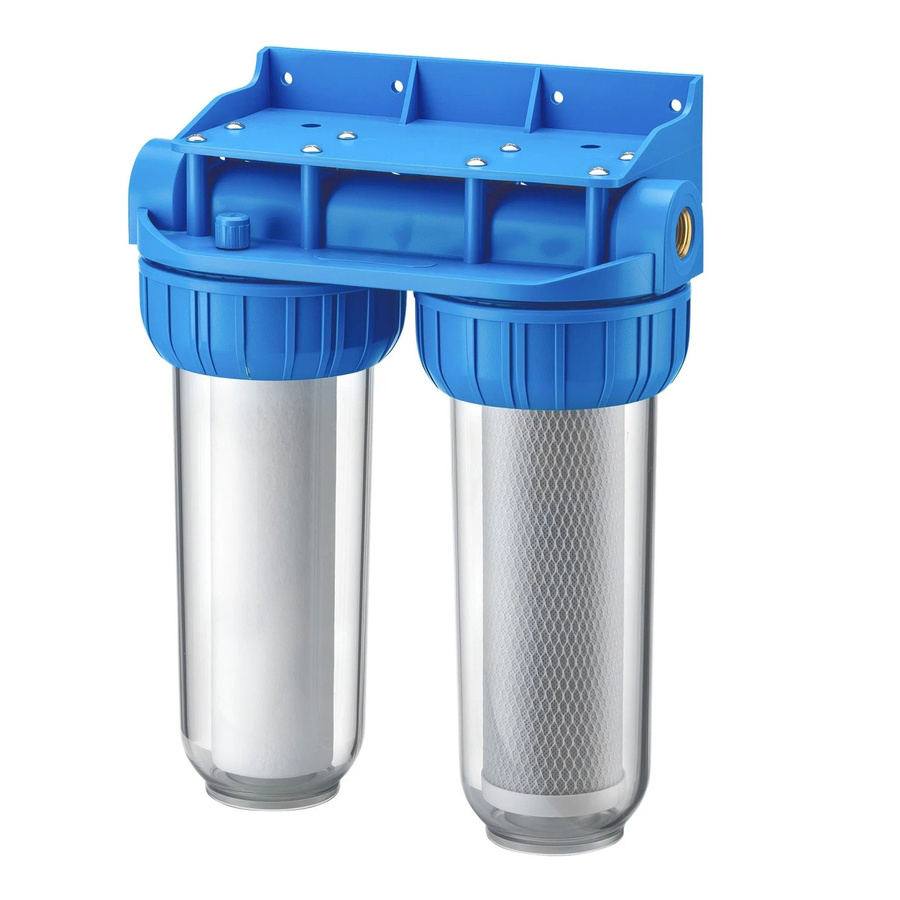 Naturewater Nw-Br10B3 Doppelfilter Wasserfilter mit Sediment- und Aktivkohlefilter, 1/2 Zoll, Blau - Bild 2
