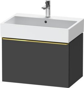 Duravit Waschtischunterschrank D-Neo, Wandhängend, Grau Hochglanz, B/T/H: 68,4 x 44,2 x 44,0 cm - Bild 1