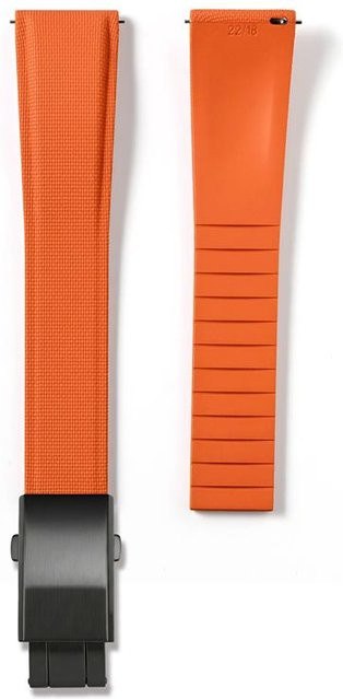 PINSENDA Uhrenarmband FKM-Gummi, Kautschuk, orange/schwarz, Herren - Bild 1