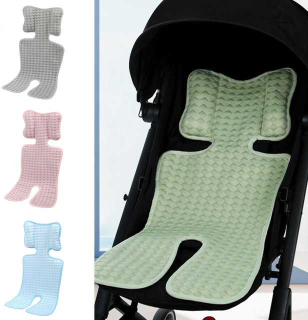 Atmungsaktives Kühlkissen für Kinderwagen und Kinderstühle in Grün, waschbare kühlende Innenmatte für den Sommer - Bild 1
