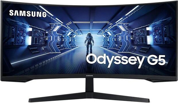 Samsung Odyssey G5 C34G55TWWR Curved LED-Monitor, 86 cm (34 Zoll), Ultra WQHD 3440 x 1440, 165 Hz, VA-Panel, Schwarz - Bild 1