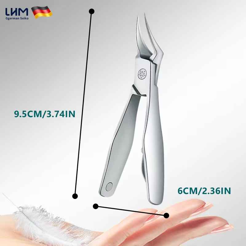 Laihemi Zehennagelknipser mit Nagelfeile und Schutzhülle, Unisex - Bild 3
