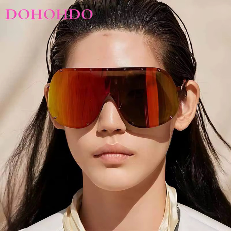 DOHOHDO Sonnenbrille, randlos, Metall, Unisex, UV400 - Bild 4