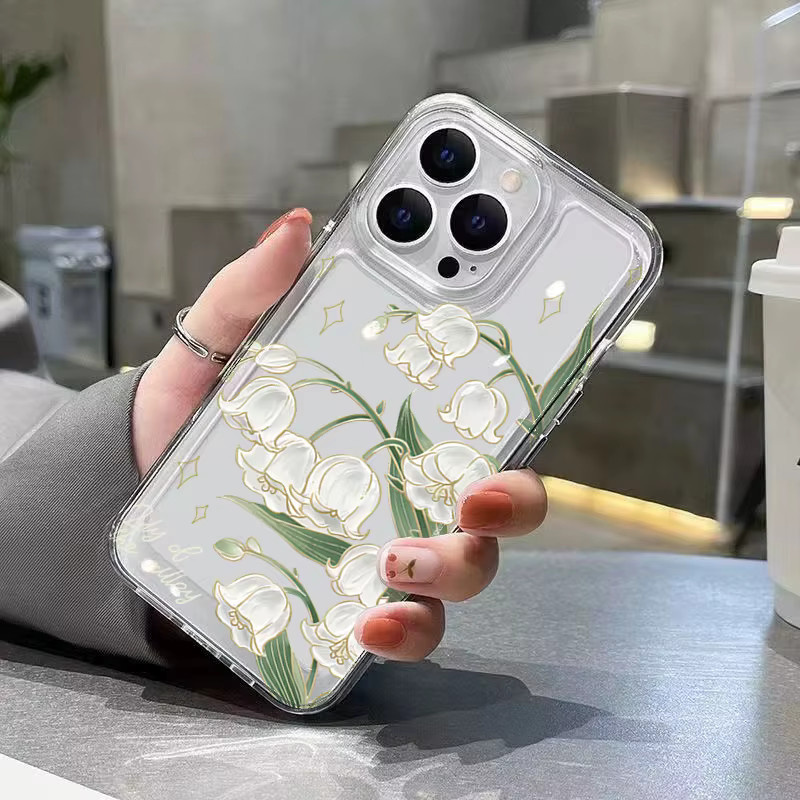 Transparente Handyhülle mit weißen Tulpen für Samsung Galaxy S26 S25 S24 S23 S22 S21 Ultra FE Plus und weitere Modelle - Bild 3