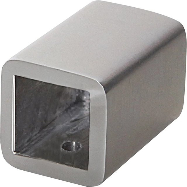 Dieda Wandanschluss aus Aluminium für Vierkantstäbe in Silber - Bild 1