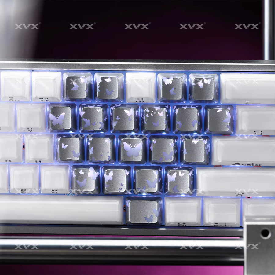 XVX IMD Butterfly Keycaps für mechanische Gaming-Tastaturen mit MX-Switch Kompatibilität in Pink - Bild 2