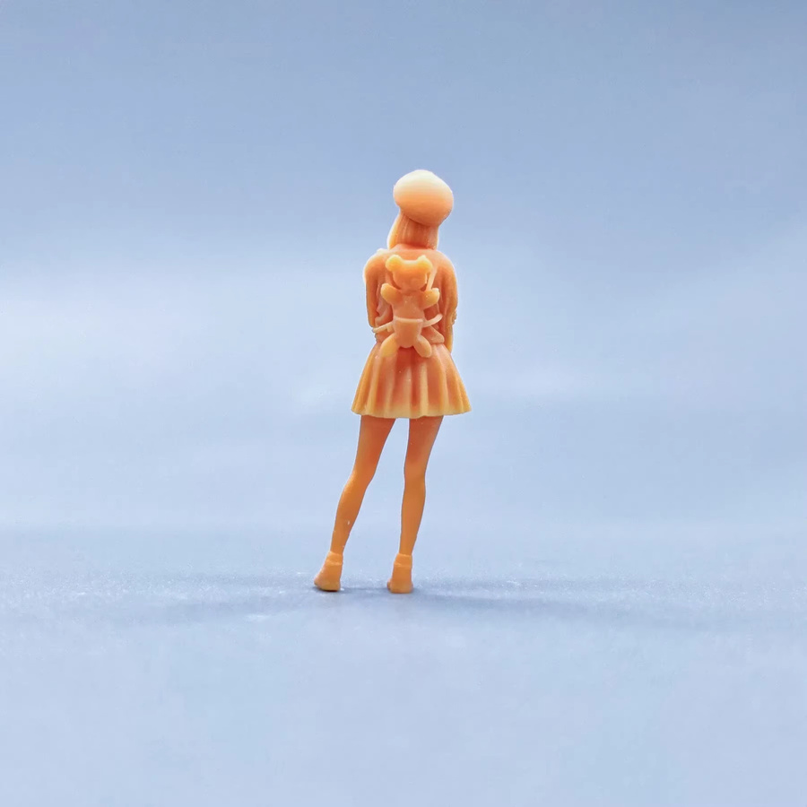 EHCMODEL Bär mit Rucksack, Figuren Modell, Harz, Braun - Bild 1