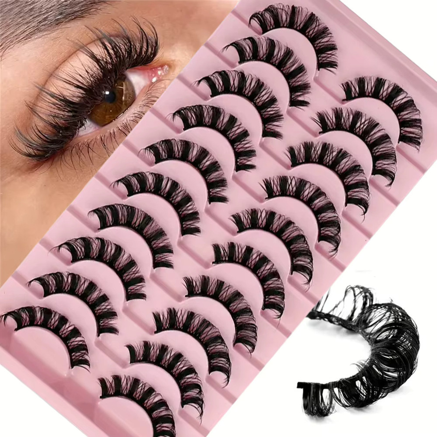 LIMEIKAI Falsche Wimpern, 10 Paar, russischer Stil - Bild 3