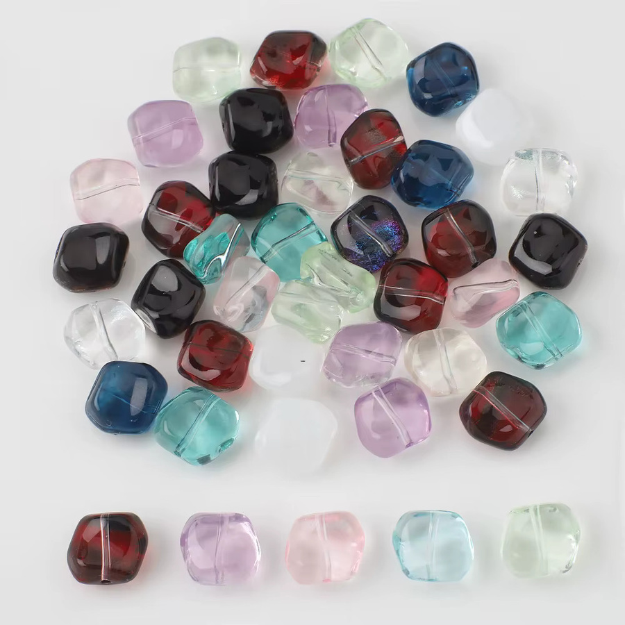 YUANZHIRUN Charms, 12 mm, quadratische Kristallglasperlen, Unisex - Bild 5
