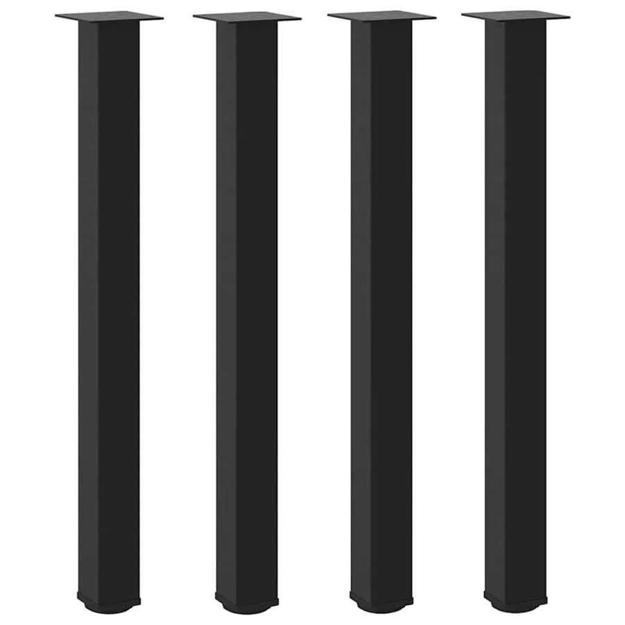 vidaXL Bartischbeine Set aus 4 Stück in Schwarz Matt aus Stahl, Höhe: 100-102 cm - Bild 2