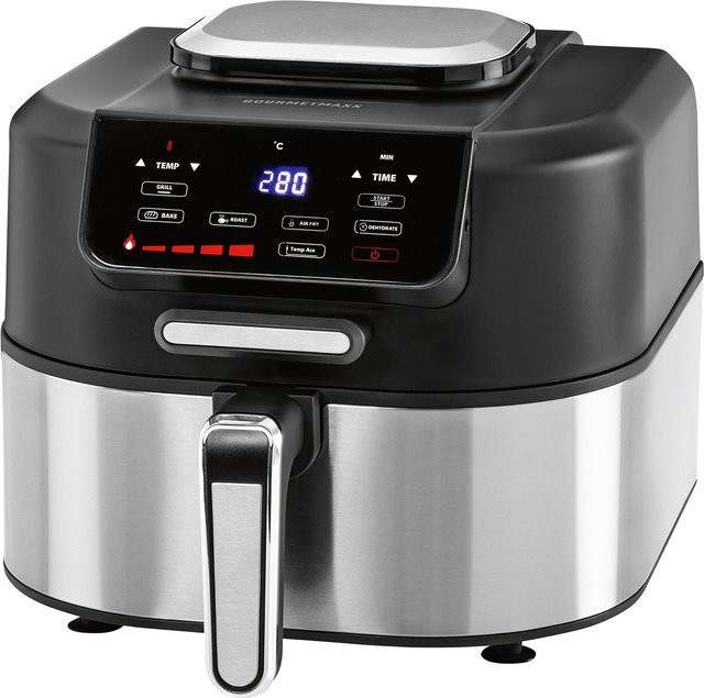 GOURMETmaxx 2 in 1 Grill-Heißluftfritteuse mit Digitalanzeige, 2000W, 5l, Schwarz - Bild 3