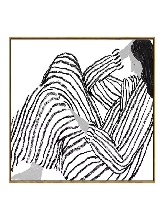 Potdemiel MatisseInspired Vintage Abstrakte Weibliche Linie Kunst Poster in Schwarz als Leinwand Wanddeko im Nordischen Stil - Bild 2