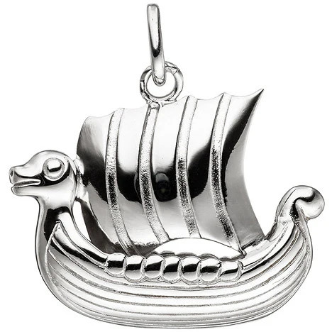 Colfem Anhänger Wikingerboot, 925 Sterling Silber, Unisex - Bild 1