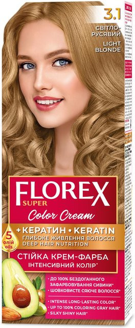 Florex Haarfarbcreme, Light Blonde 3.1 - Bild 1