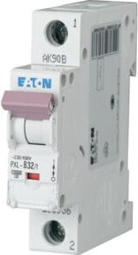 Eaton LS-Schalter MCB PXL-B32/1 mit Beschriftung, 32A, 1-polig, weiß - Bild 1
