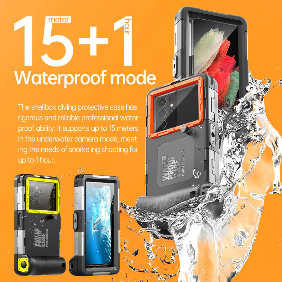 RIGTFKY Wasserdichte Handyhülle Universal für bis zu 6,9 Zoll, Schwarz, Unterwasser Schutzhülle für professionelles Tauchen bis 15m - Bild 3