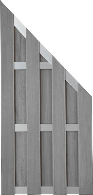 GroJa Fertigzaun aus WPC in Grau, Höhe: 84,3 cm, Breite: 180 cm, Tiefe: 90 cm - Bild 1