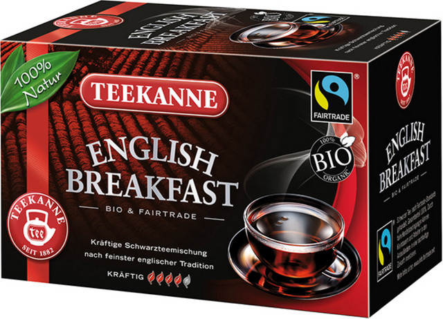 Teekanne English Breakfast, Bio-Schwarztee-Mischung, Teebeutel, 20 Stück - Bild 1