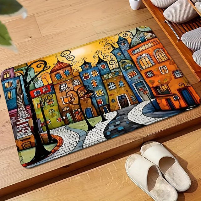 ZbrTen Fußmatte 2D Flach für Eingangsbereich, Küche oder Wohnzimmer, rechteckig, B/T: 60 x 40 cm - Bild 1