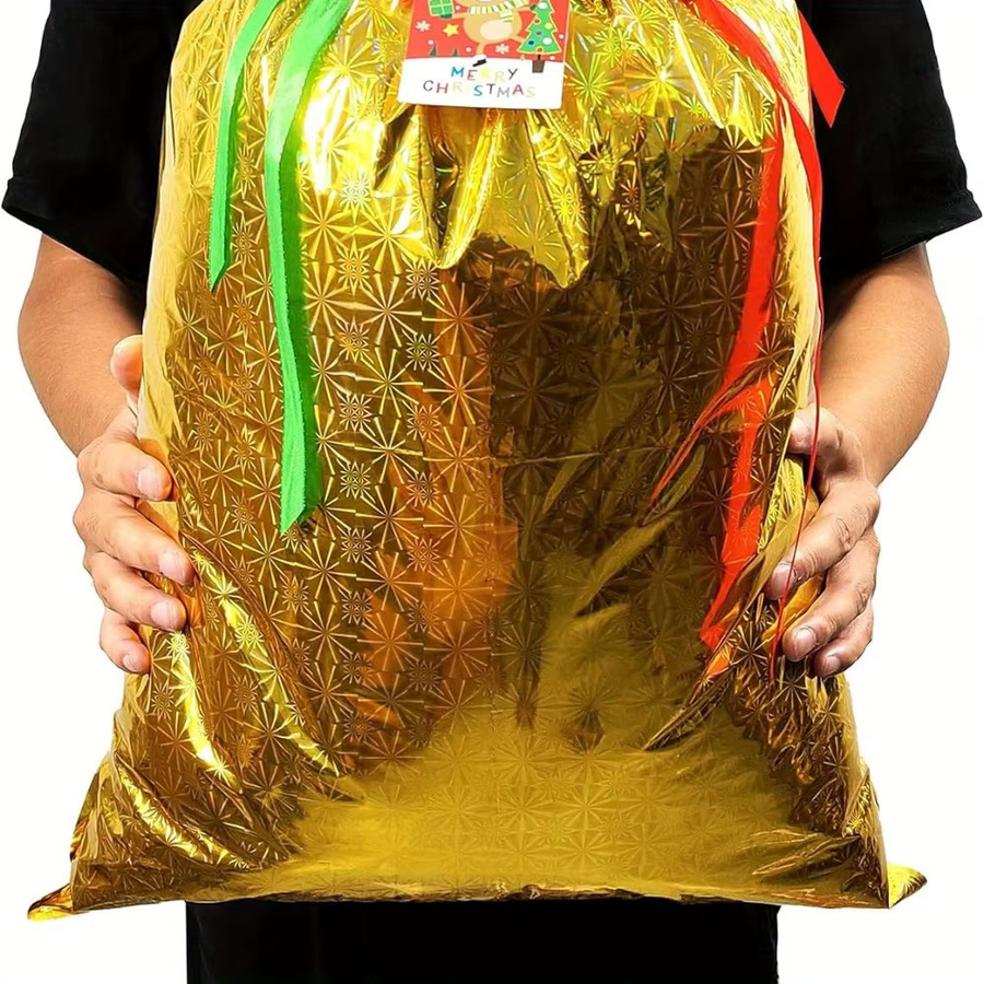 33 Geschenktüten mit Weihnachtsmotiv in verschiedenen Farben und Größen mit Kordelzug aus Papier - Bild 2