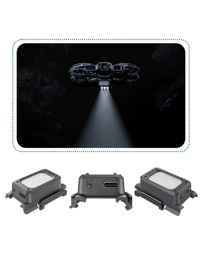 DJI NEO 2 Faltbares Landegestell mit LED-Blitzlichtern und Schnellverschluss in Schwarz oder Grau - Bild 5